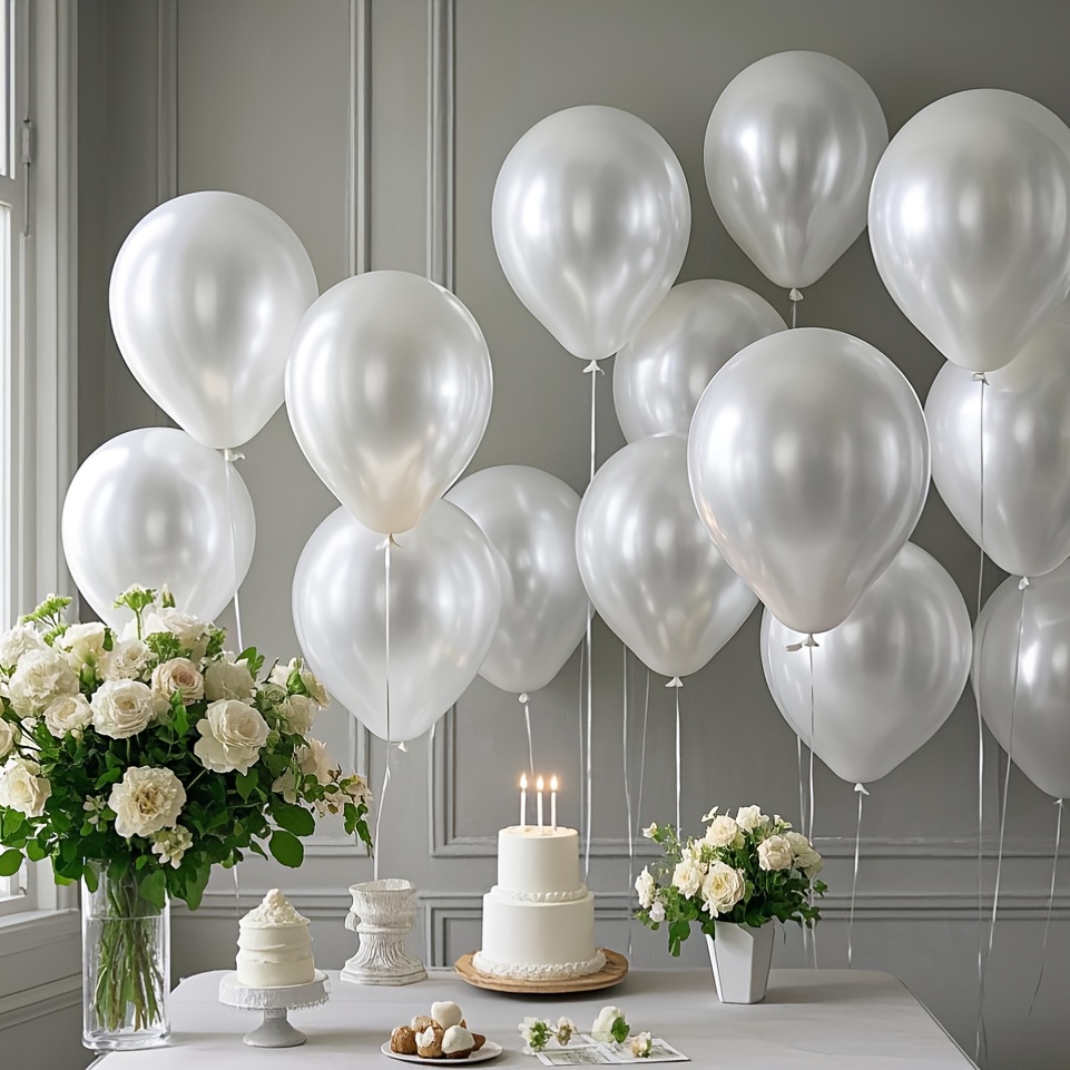 Wedding Ceremony Supply - Zestaw balonów w kolorze perłowej bieli,