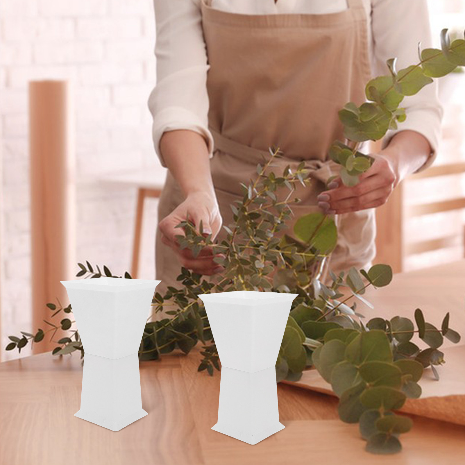 Wedding Floral Supply - 10 szt. Kwadratowych podstawek do kompozycji