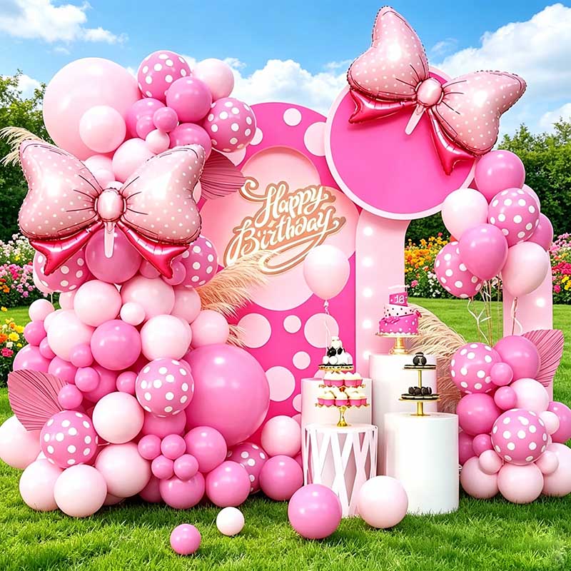 Wedding Day Supply Kit - Zestaw girlandy łukowej z 99 różowych