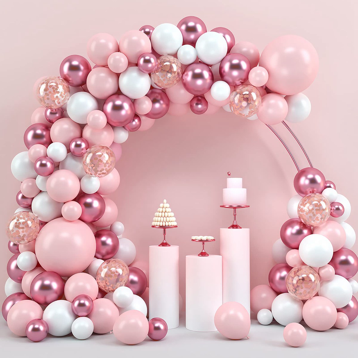Różowe balony Macaron Garland  – Wedding Day Supply Kit recenzja i cena